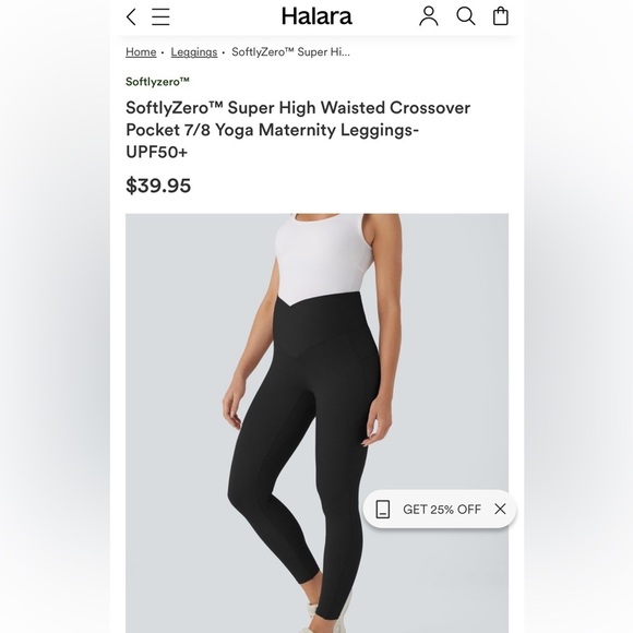 HALARA Pants - Halara Leggings Black Maternity High Waisted Crossover MSRP $40